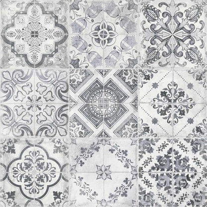 Manises Grey and White Wall and Floor Tiles