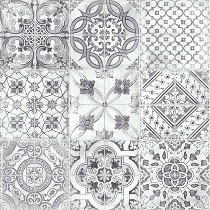 Manises Grey and White Wall and Floor Tiles