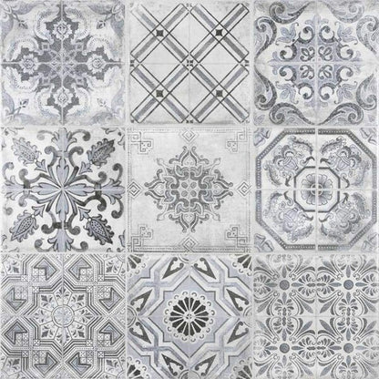 Manises Grey and White Wall and Floor Tiles