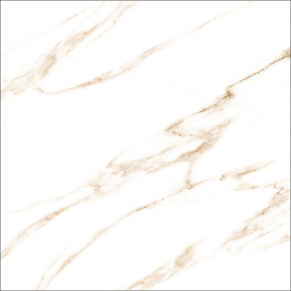 Marmo White and Gold Marble Tiles - Carving, Matt, Rectified