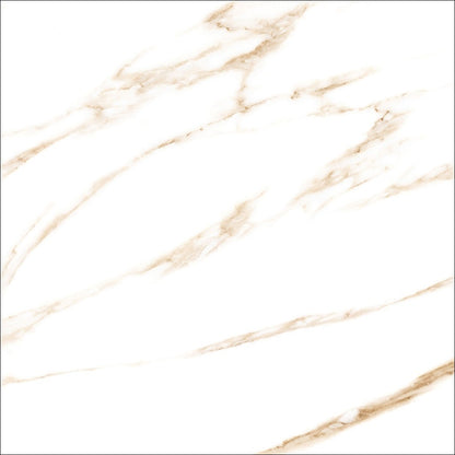 Marmo White and Gold Marble Tiles - Carving, Matt, Rectified