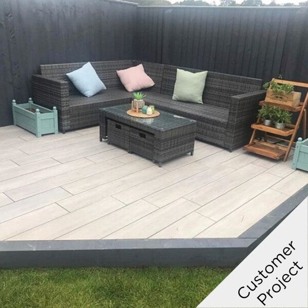 Maryland Grey Wood Effect Tiles ? Anti Slip Decking Tiles