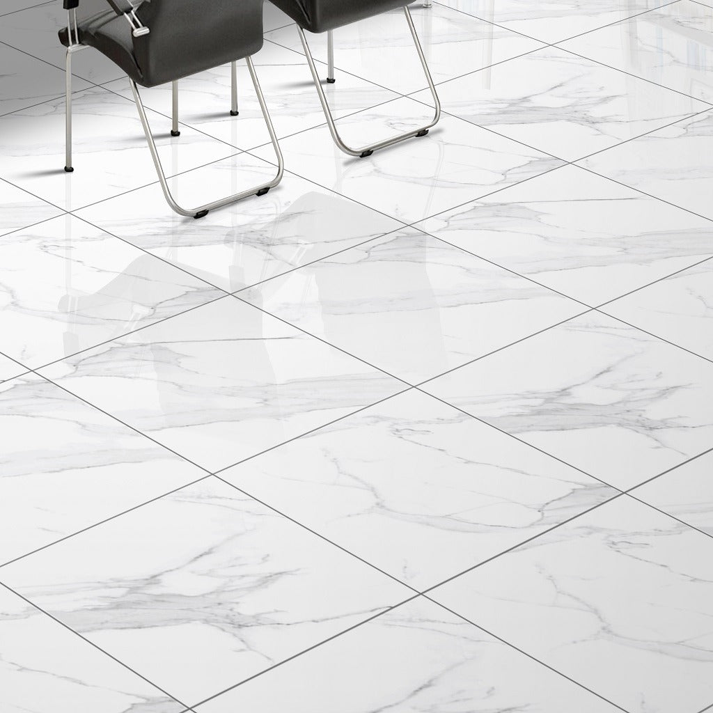 Miami White Marble Floor Tiles