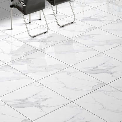 Miami White Marble Floor Tiles