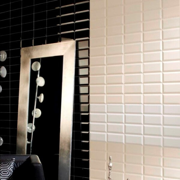 Cut Sample: Mini White Metro Tiles