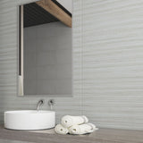Nitid Grey Textured Tiles - Room Setting