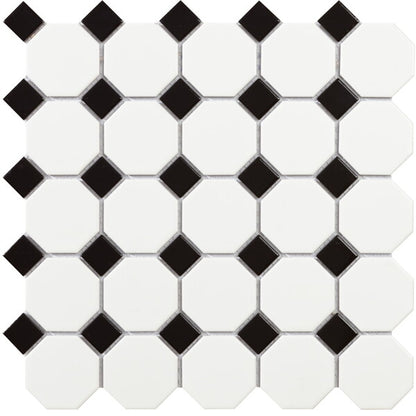 Octagon Black and White Wall Tiles