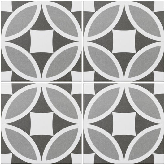 Olympia Grey Victorian Floor Tiles