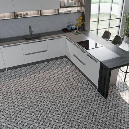 Olympia Grey Victorian Style Tiles - Matt