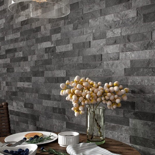 Ordino Black Split Face Tiles