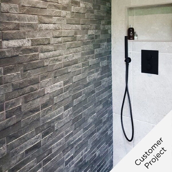 Ordino Black Split Face Tiles