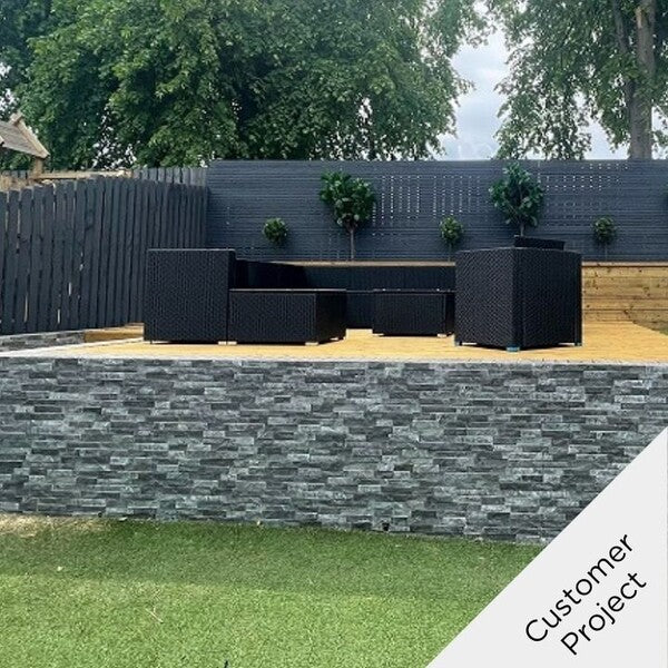 Ordino Black Split Face Tiles