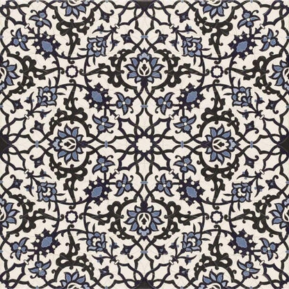 Orly Black And White Patterned Floor Tiles