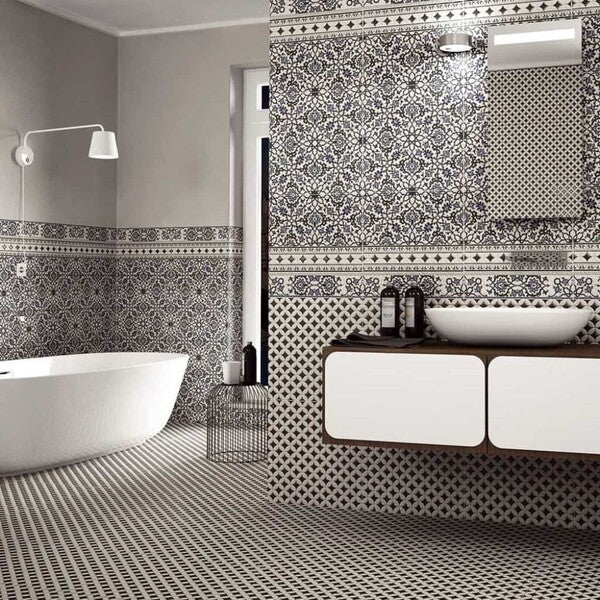 Orly Black and White Tile Pattern- Corner