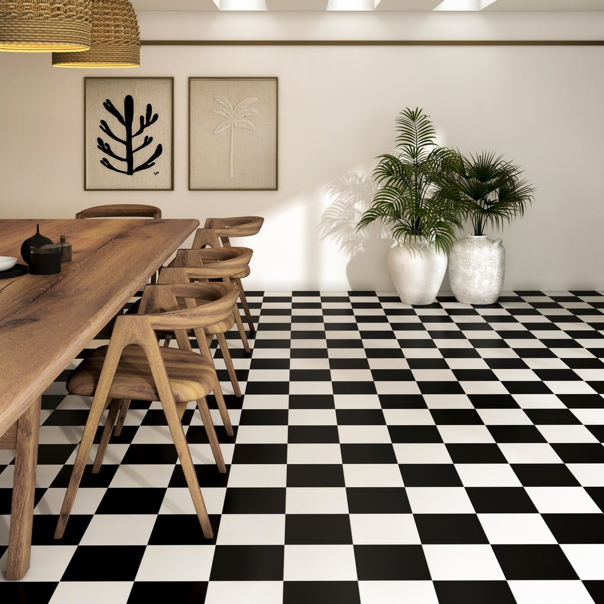 Plaka White Matt Porcelain Wall and Floor Tiles – 20 x 20cm