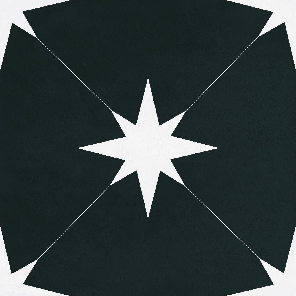 Ponent Black Star Tiles