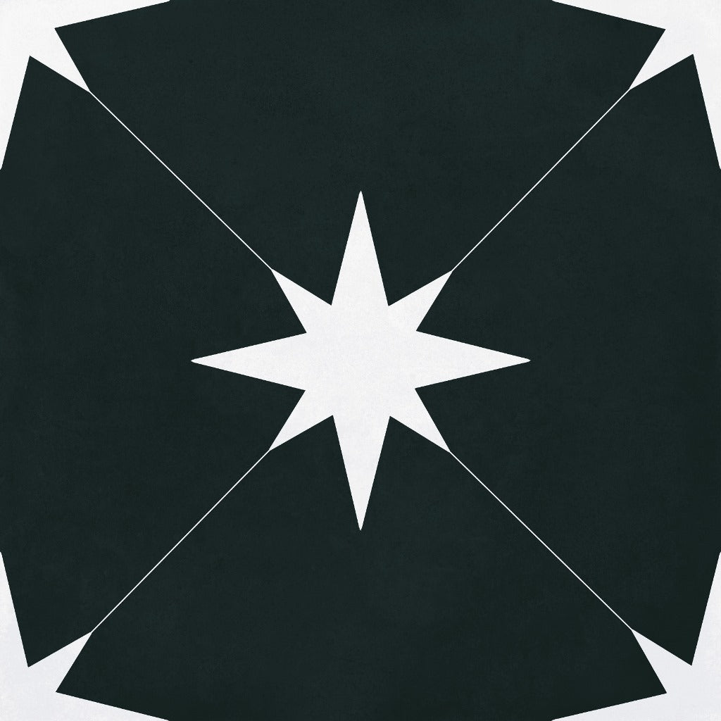 Ponent Black Star Tiles