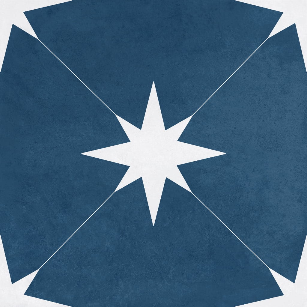 Art Ponent Blue Star Tiles - Matt, Wall & Floor