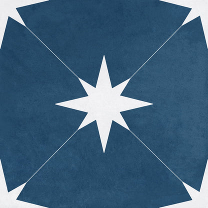 Art Ponent Blue Star Tiles - Matt, Wall & Floor