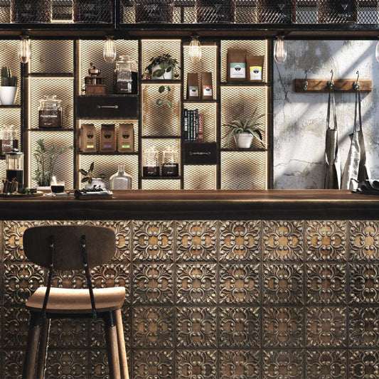 Cut Sample: Tin Decorative Copper Tiles