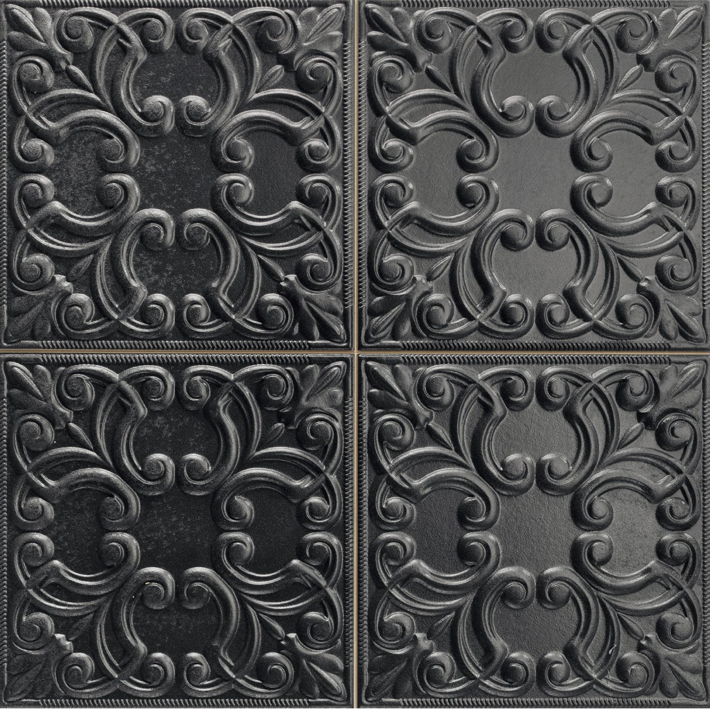Tin Decorative Black Tiles