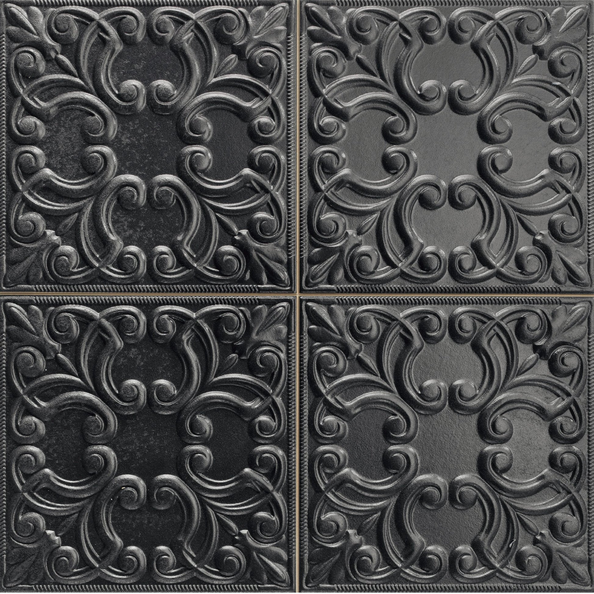 Tin Decorative Black Tiles