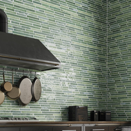 Harlem Green Stick Wall Tiles