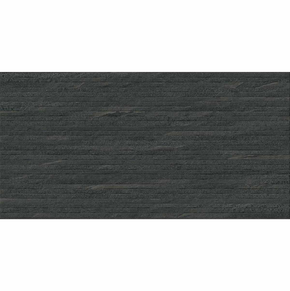 Eddystone Large Black Decor Stone Effect Porcelain Tiles