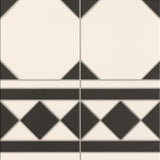 Regent Black and White Border Victorian Style Tiles