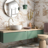 Cut Sample: Valeria White and Gold Marble Wall Tiles