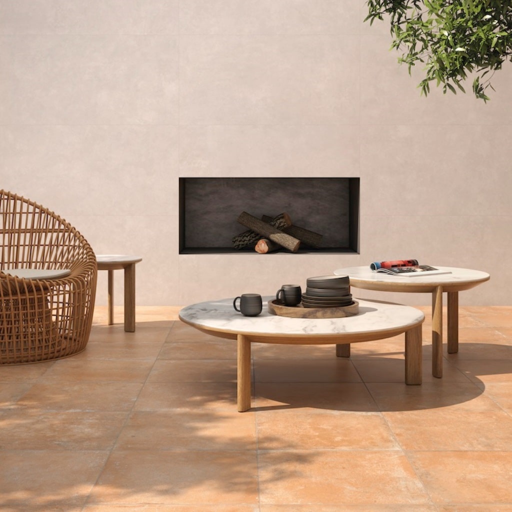 Rustic Siena Terracotta Kitchen and Bathroom Tiles - Room Setting