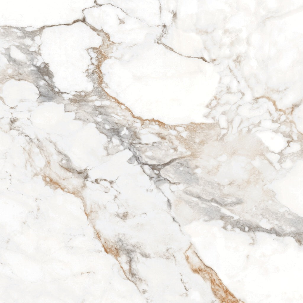 Safari Statuario Marble Effect Tiling - Gloss, Porcelain
