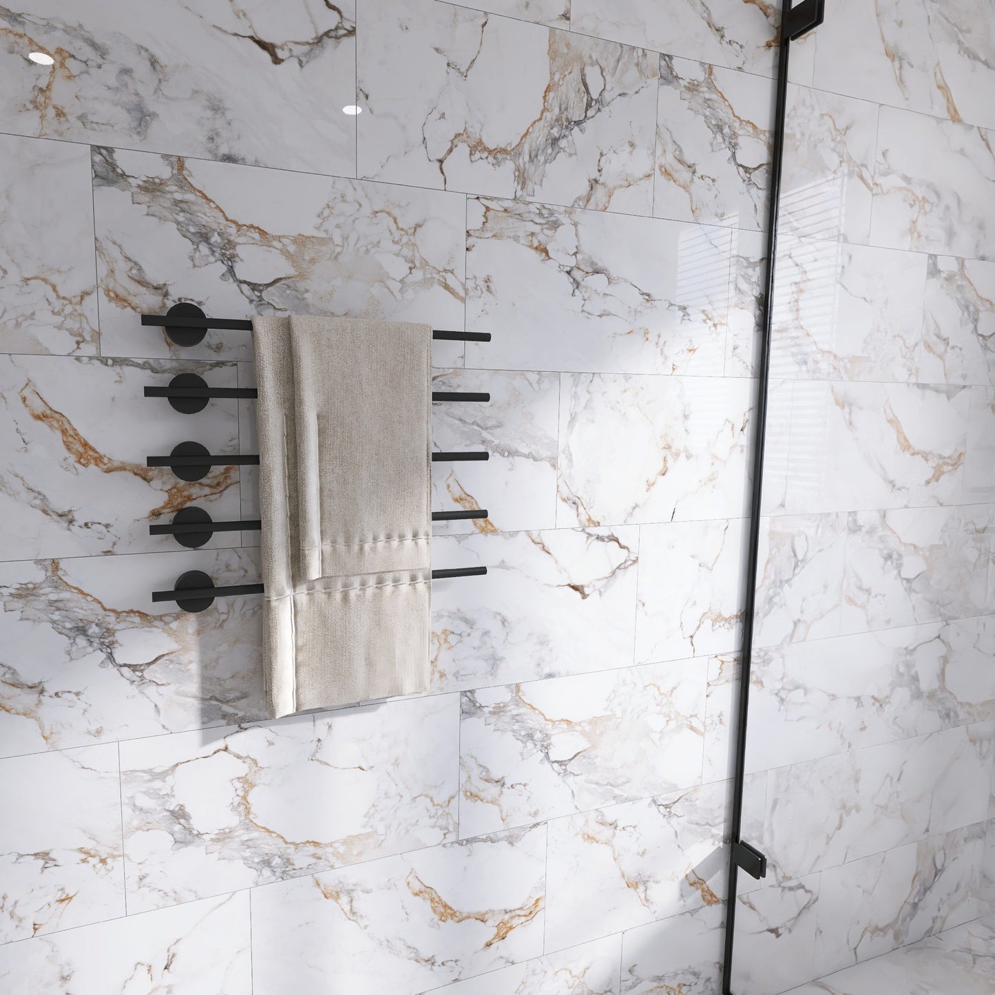 Cut Sample: Safari Marble Look Porcelain Tiles - Gloss