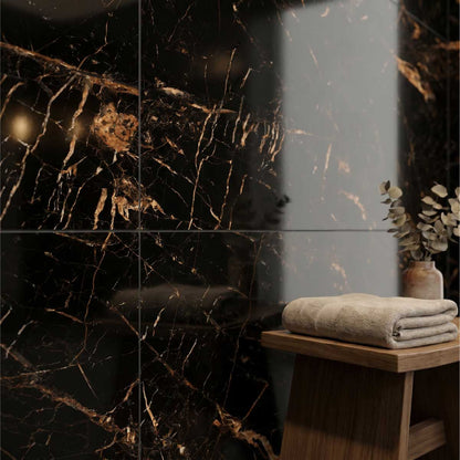 Cabeen Black and Gold Tiles
