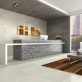 Safari Elephant Silver &amp; Grey Mosaic Tiles