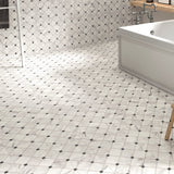 Siena Black and White Victorian Floor Tiles