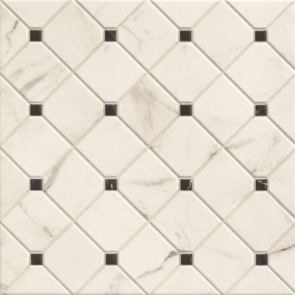 Siena Black and White Victorian Floor Tiles