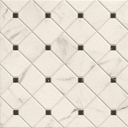 Siena Black and White Victorian Floor Tiles