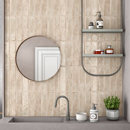 Splendour Beige Textured Metro Tiles