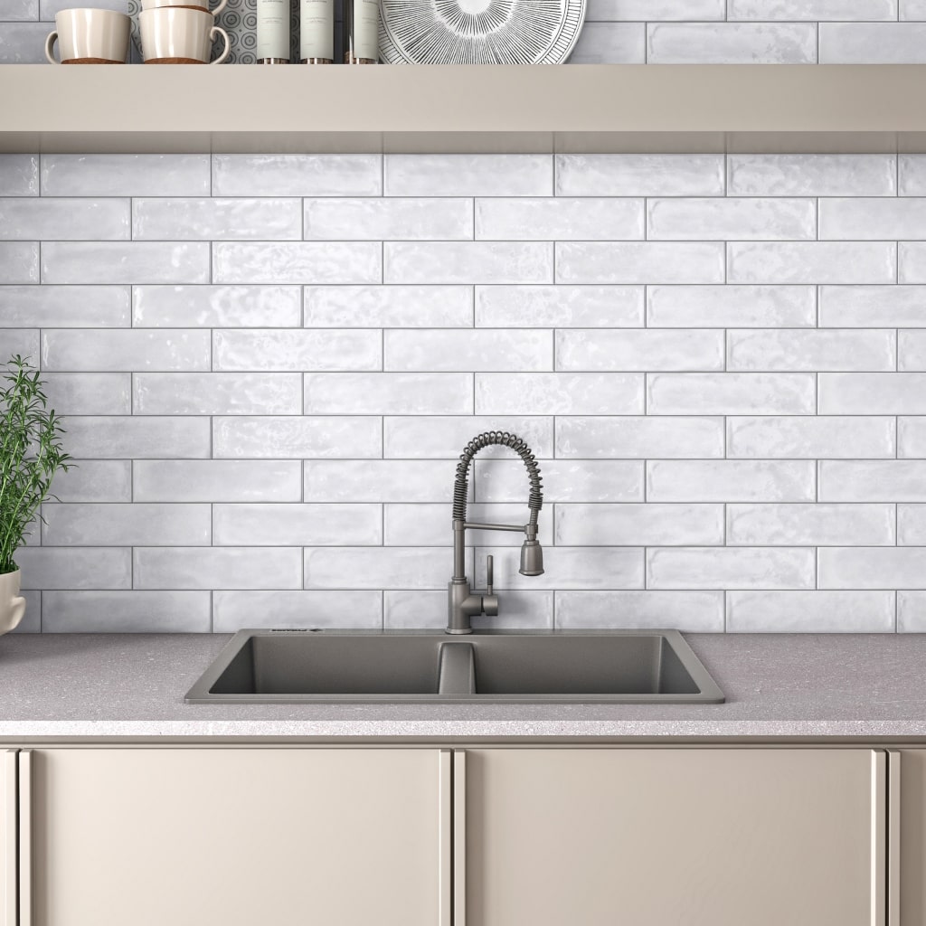 Splendour White Bumpy Tiles