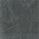 Stone Trend Matt Black Mosaic Tiles