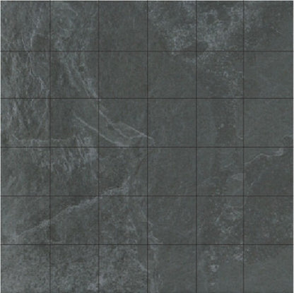 Stone Trend Matt Black Mosaic Tiles