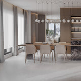 Terrastone White Terrazzo Tiles – Porcelain, Rectified, Gloss - Room Setting