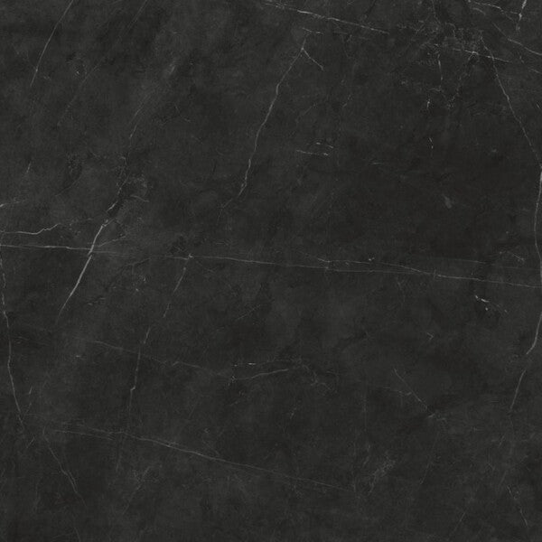 Tessino Gloss Black Marble Effect Tiles - Rectified, Porcelain