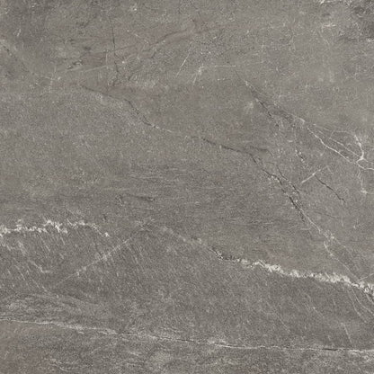 Time Porcelain Slate Effect Tiles - Dark Grey, Rectified