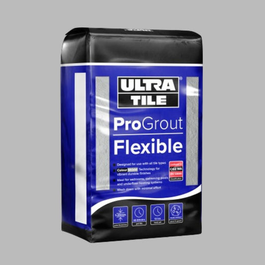 Ultra Tile ProGrout Flexible Silver Grey Grout 3kg