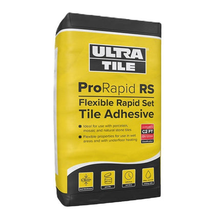 UltraTile ProRapid RS Polymer Flexible Rapid Set White Adhesive