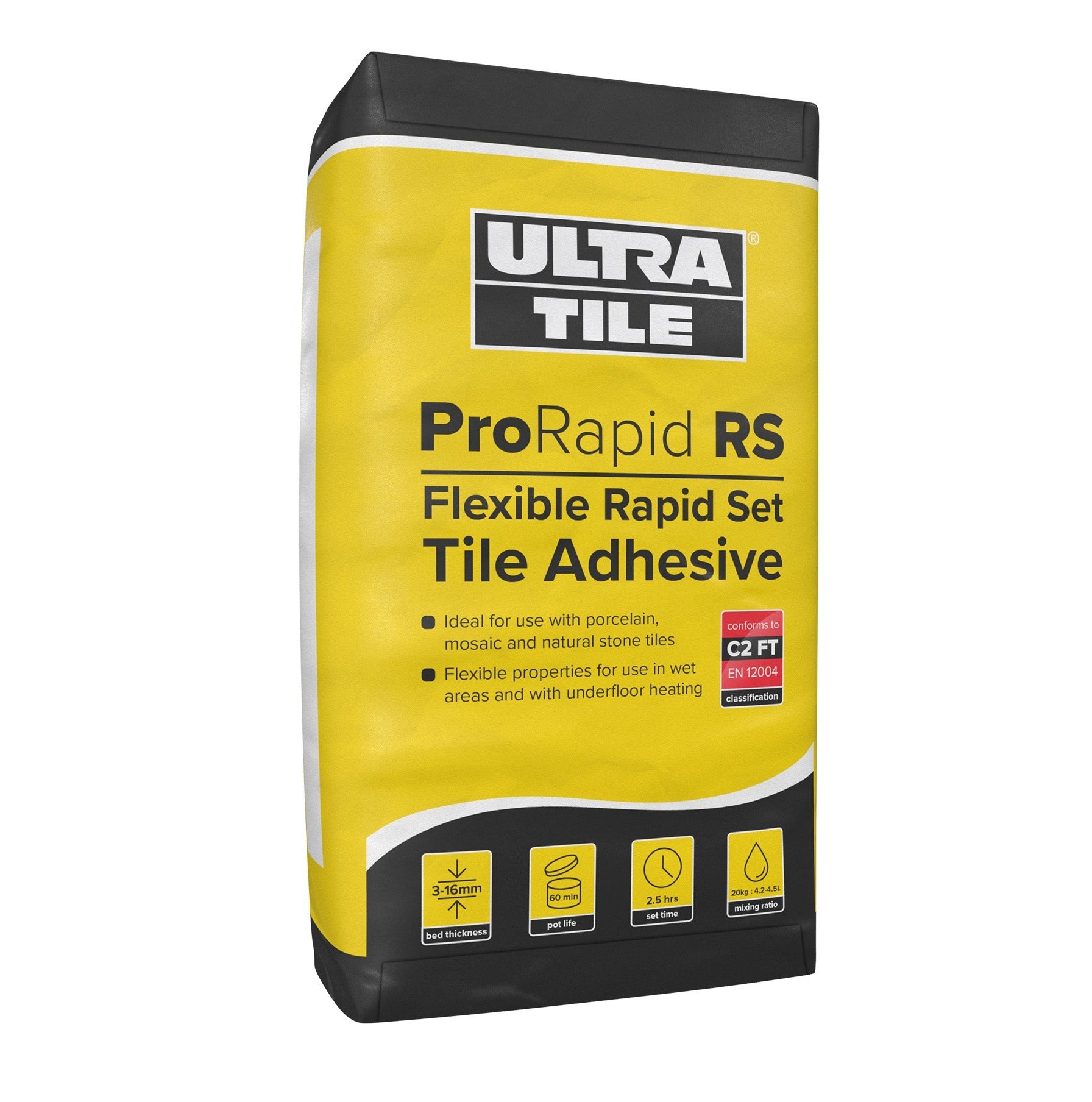 UltraTile ProRapid RS Polymer Flexible Rapid Set Adhesive