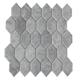 Cut Sample: Urban Grey Hexagon Mosaic Tiles