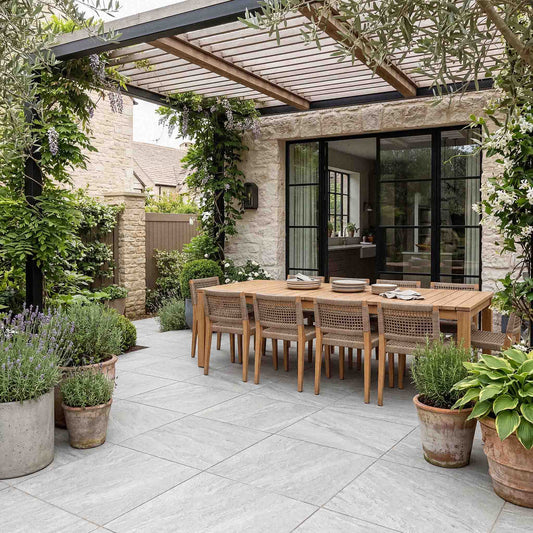 Polar White Outdoor Garden Tiles